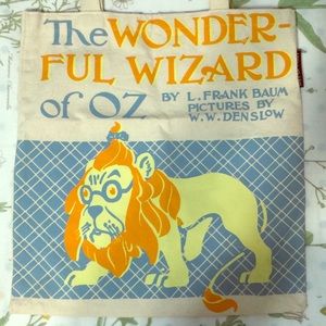 toms out of print wizard of oz tote bag